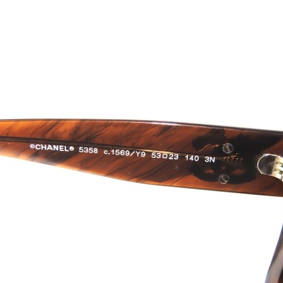 Chanel 5358 1569/Y9 Brown Resin Gold Mirror Butterfly Sunglasses CH5358 main image 4